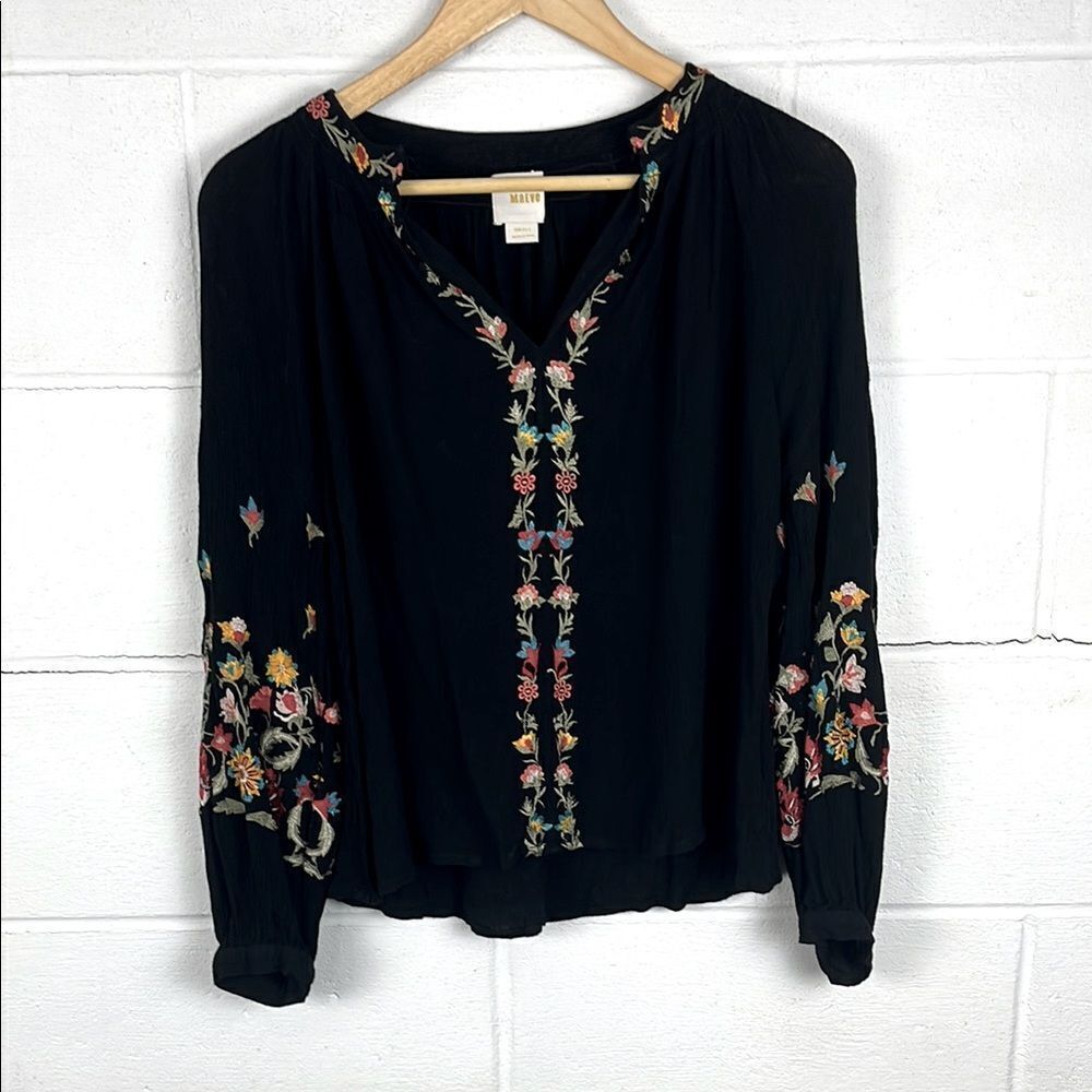 Anthropologie Maeve Lanie floral peasant top